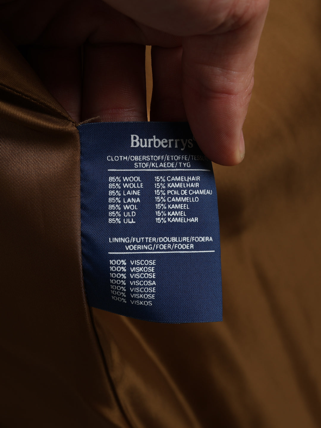 Burberrys Overcoat Camel Men's M - detail 3