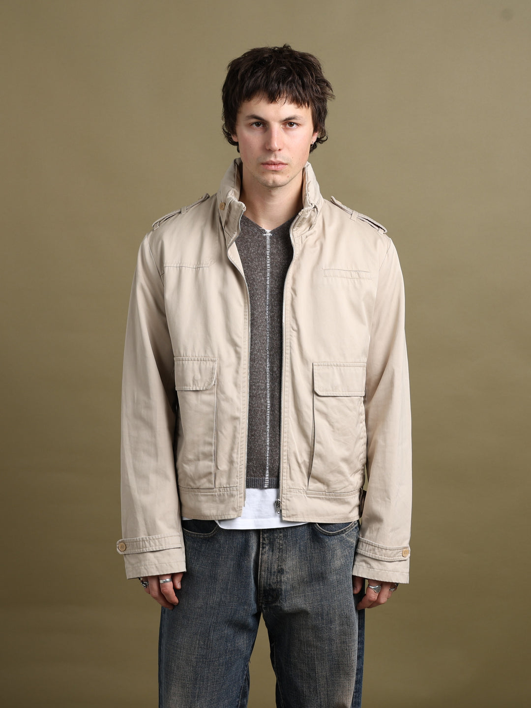 Givenchy Blouson Jacket Beige Men's L - front