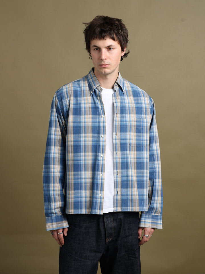 Burberry London Check Shirt Blue Men's M - back