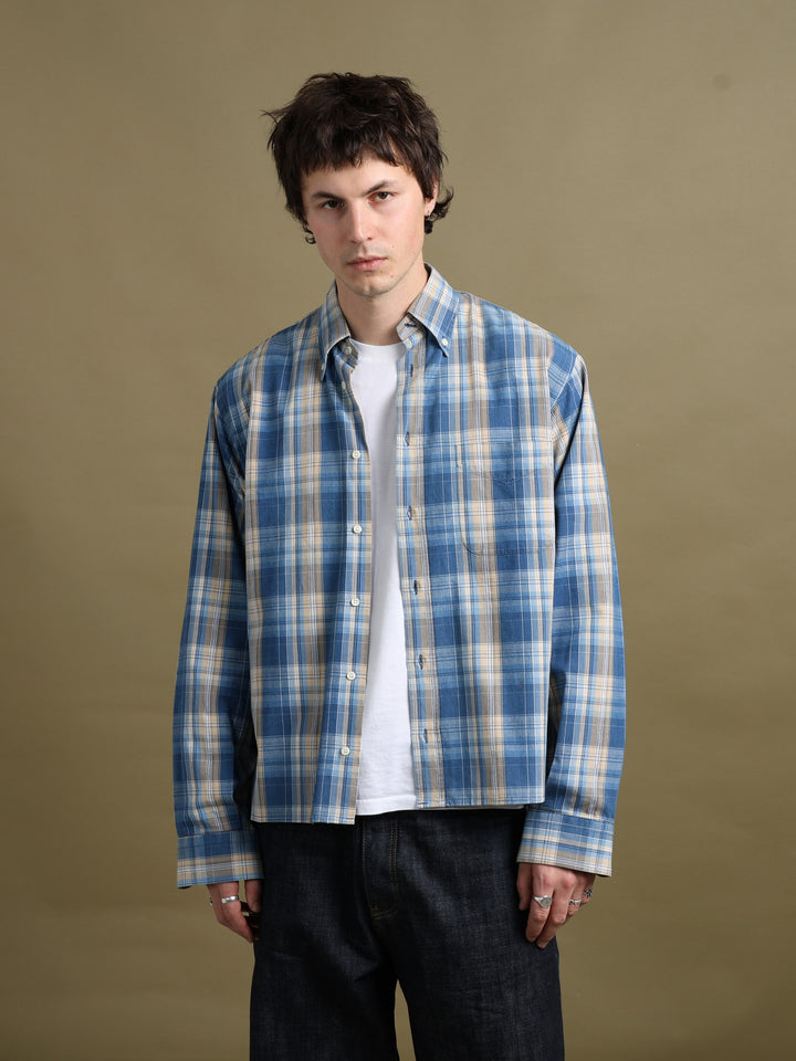 Burberry London Check Shirt Blue Men's M - styled