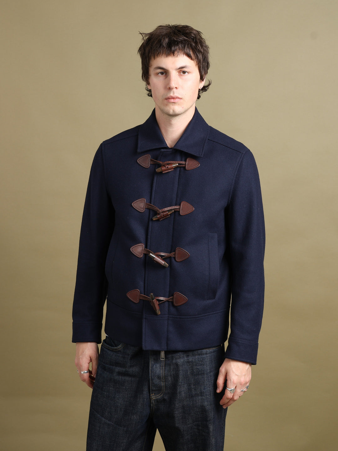 Dsquared2 Short Duffle Jacket Navy Men's M - fabric detail