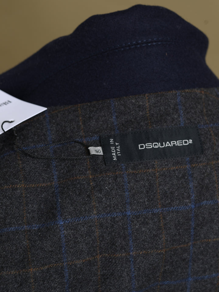 Dsquared2 Short Duffle Jacket Navy Men's M - detail 3