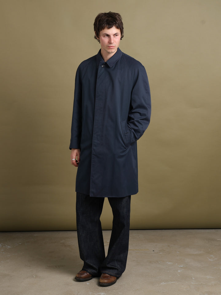 Burberrys Trench Coat Navy Men's L - styled
