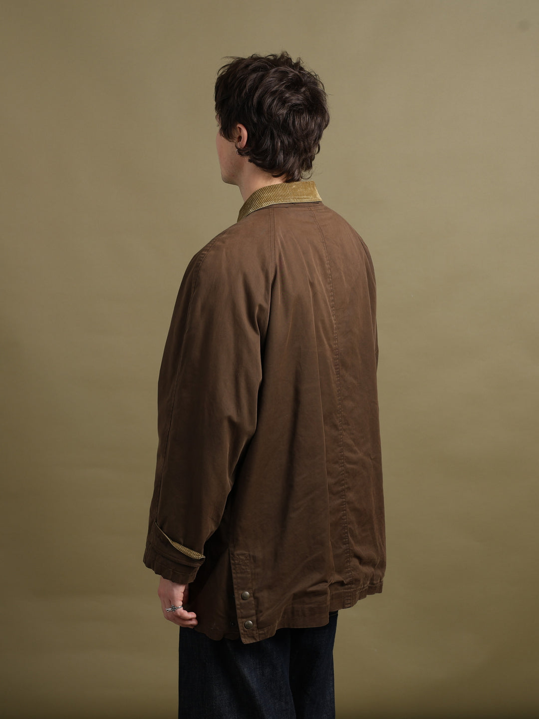 Burberry Wax Jacket Brown Men's XL - detail 2