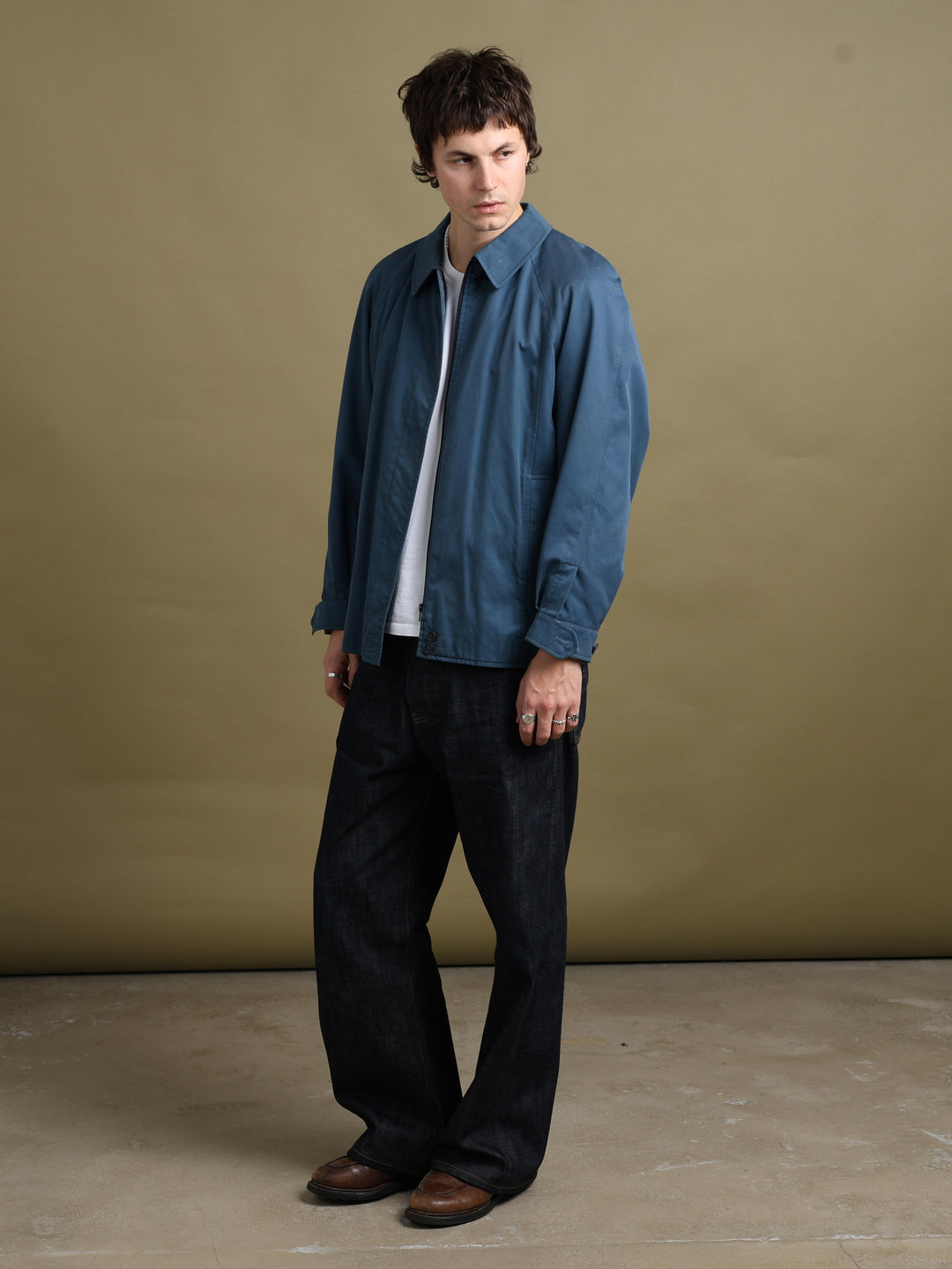 Burberrys Harrington Jacket Blue Men's M - fabric detail
