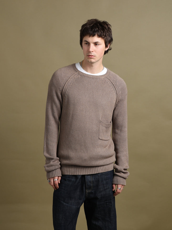 Burberry Brit Heavy Knit Jumper Brown Men's M - back