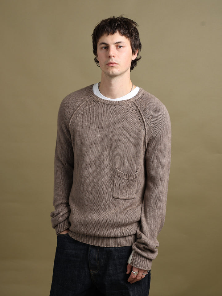 Burberry Brit Heavy Knit Jumper Brown Men's M - styled