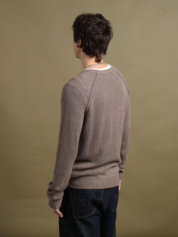 Burberry Brit Heavy Knit Jumper Brown Men's M - detail 1
