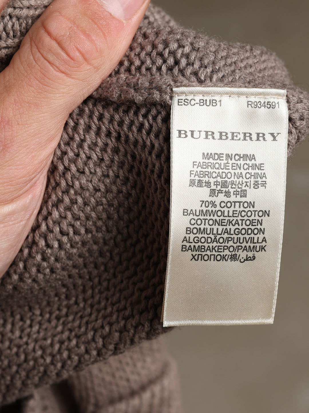 Burberry Brit Heavy Knit Jumper Brown Men's M - detail 3
