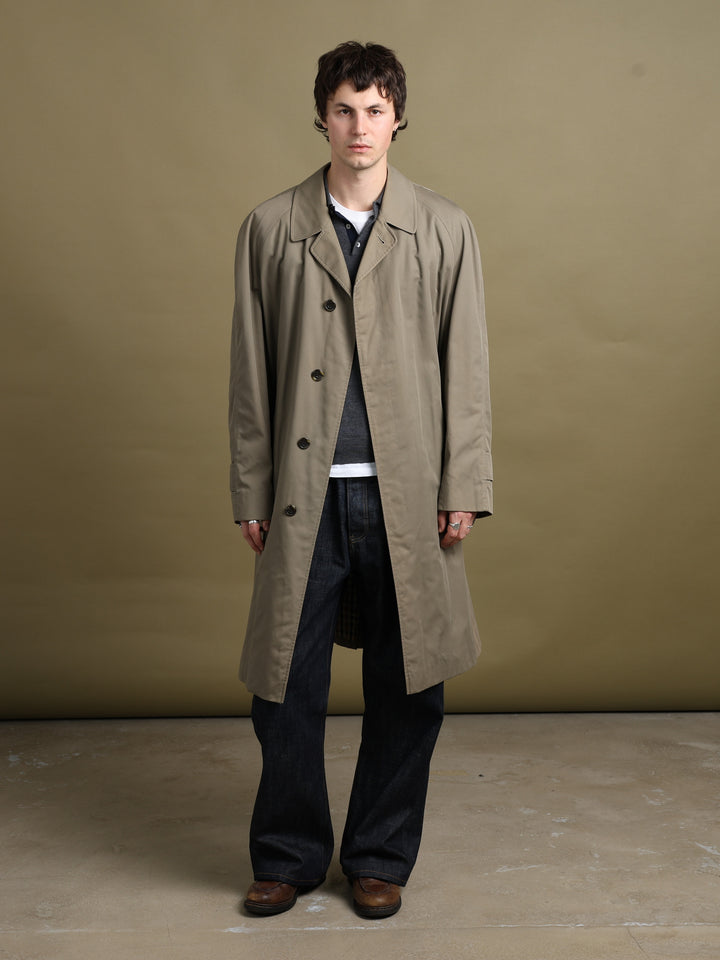 Aquascutum Trench Coat Khaki Men's XL - front