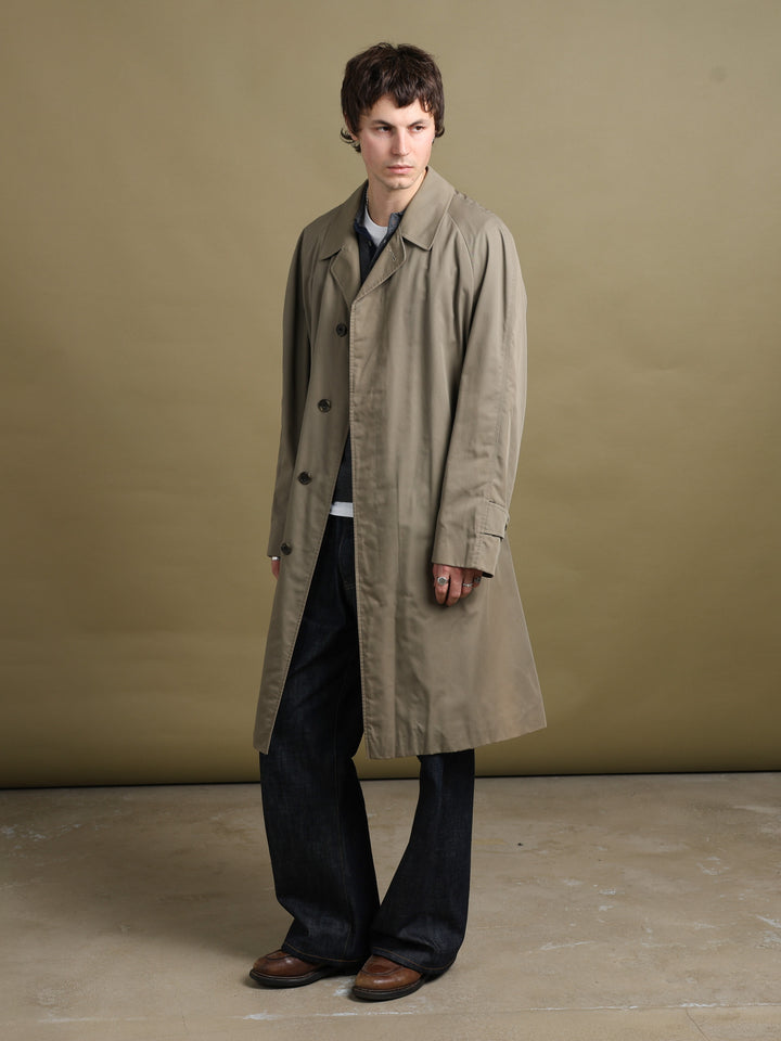 Aquascutum Trench Coat Khaki Men's XL - back