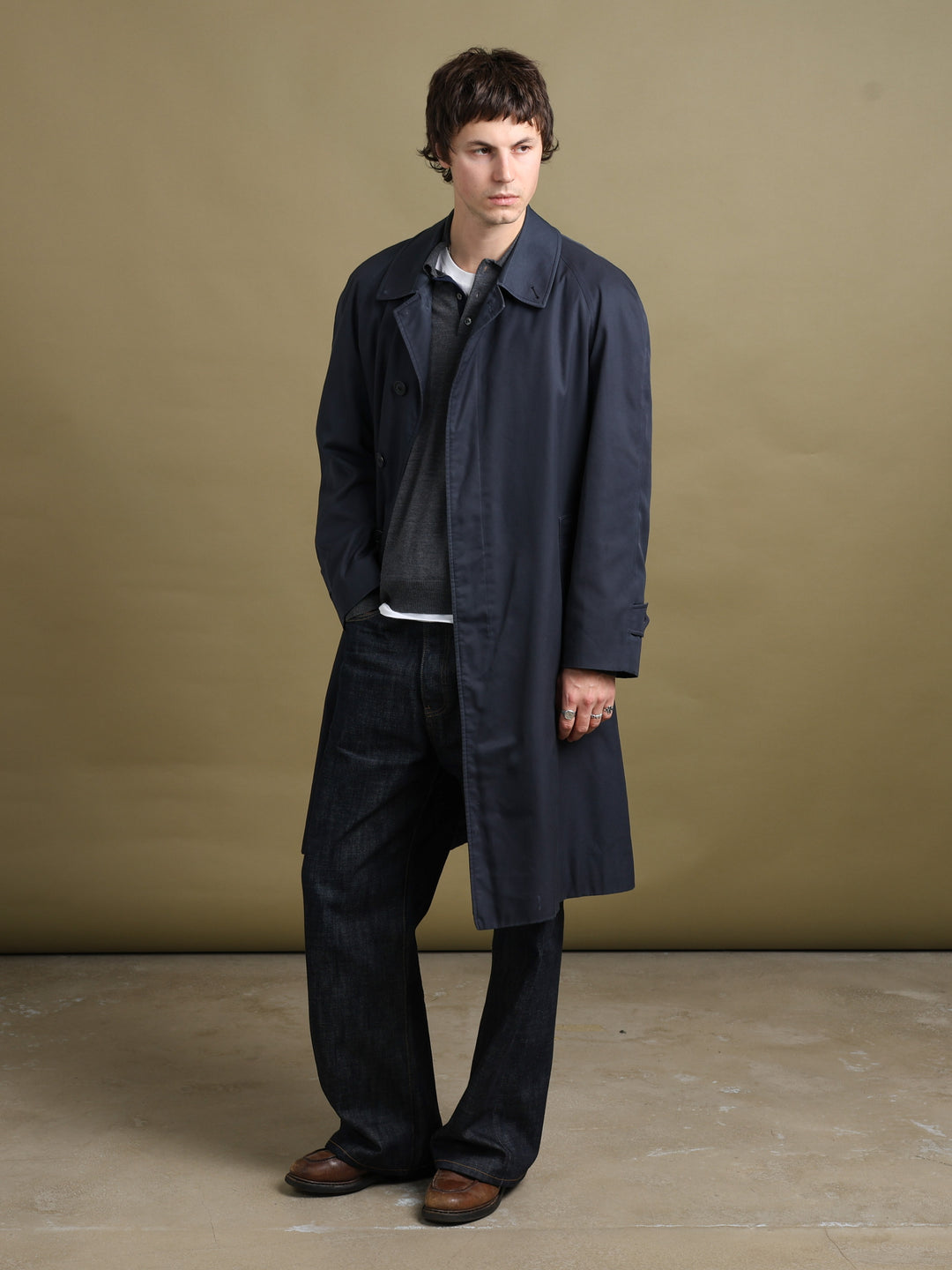 Burberrys Trench Coat Navy Men's L - back