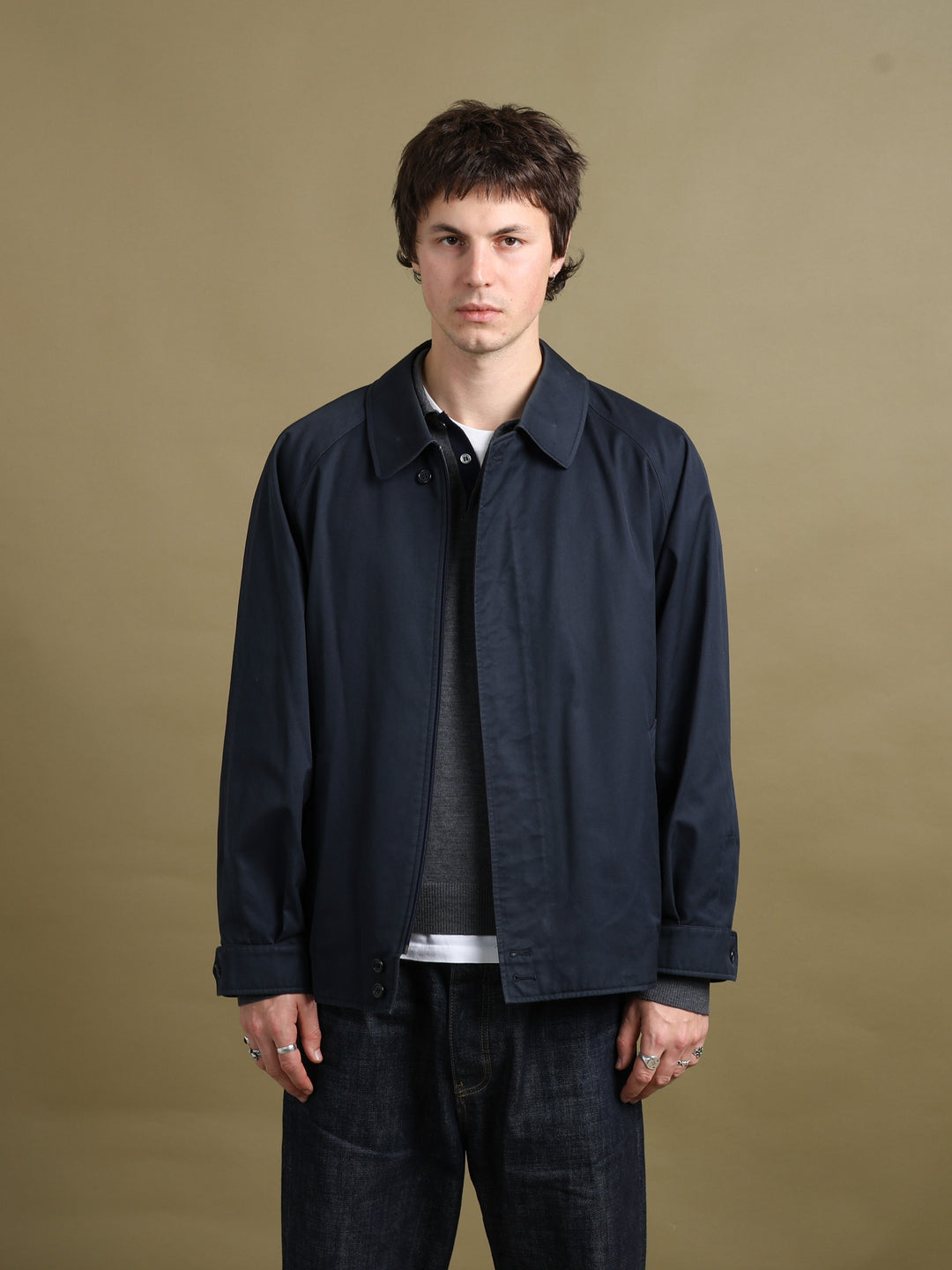 Burberrys Harrington Jacket Navy Men's L - front