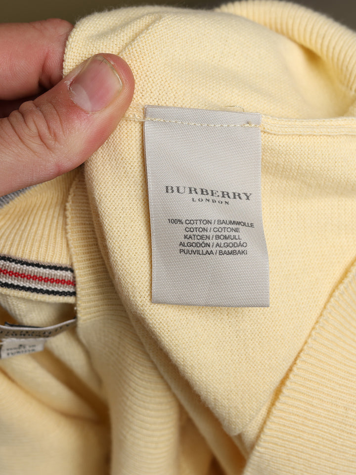 Burberry London Quarter Zip Jumper Yellow Men's L - detail 3