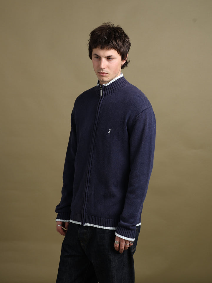 Yves Saint Laurent Full Zip Cardigan Navy Men's M - detail 1