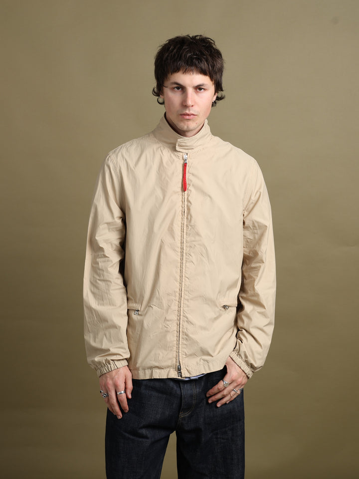 Prada Linea Rossa Packable Windbreaker Beige Men's L - styled