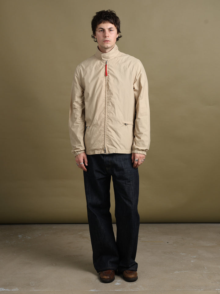 Prada Linea Rossa Packable Windbreaker Beige Men's L - detail 1