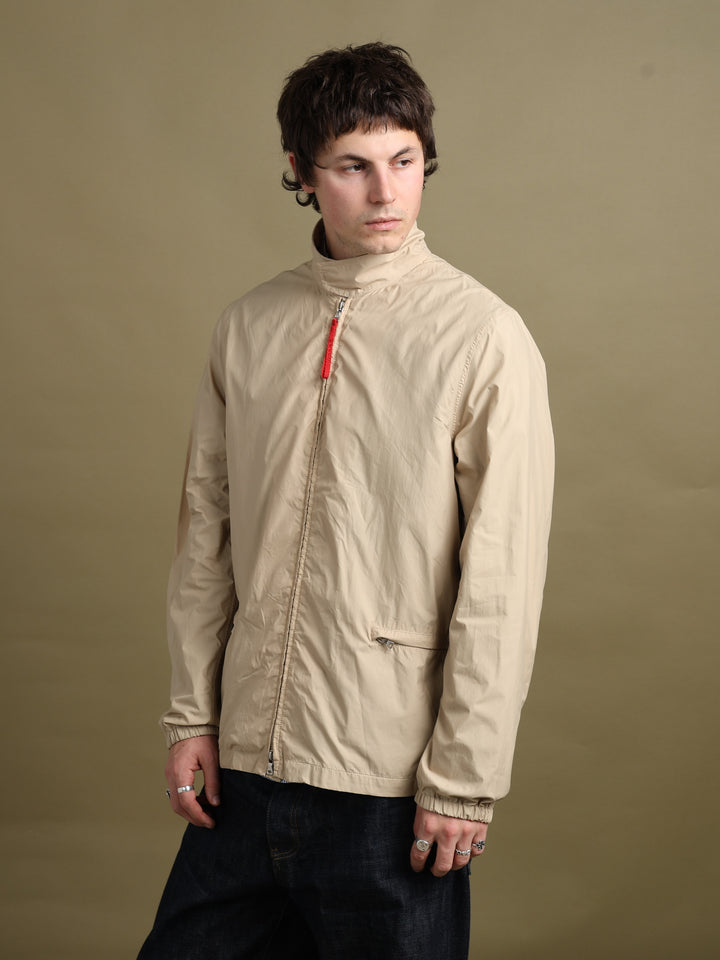 Prada Linea Rossa Packable Windbreaker Beige Men's L - detail 2